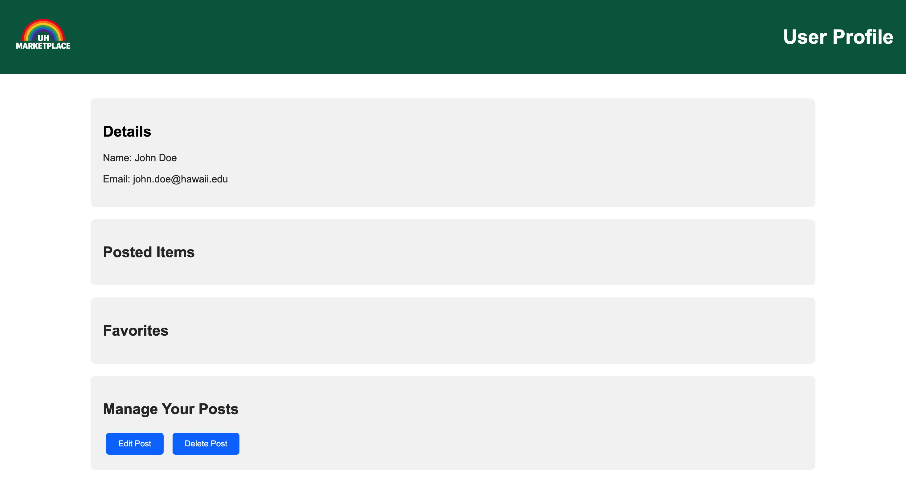 Profile Page