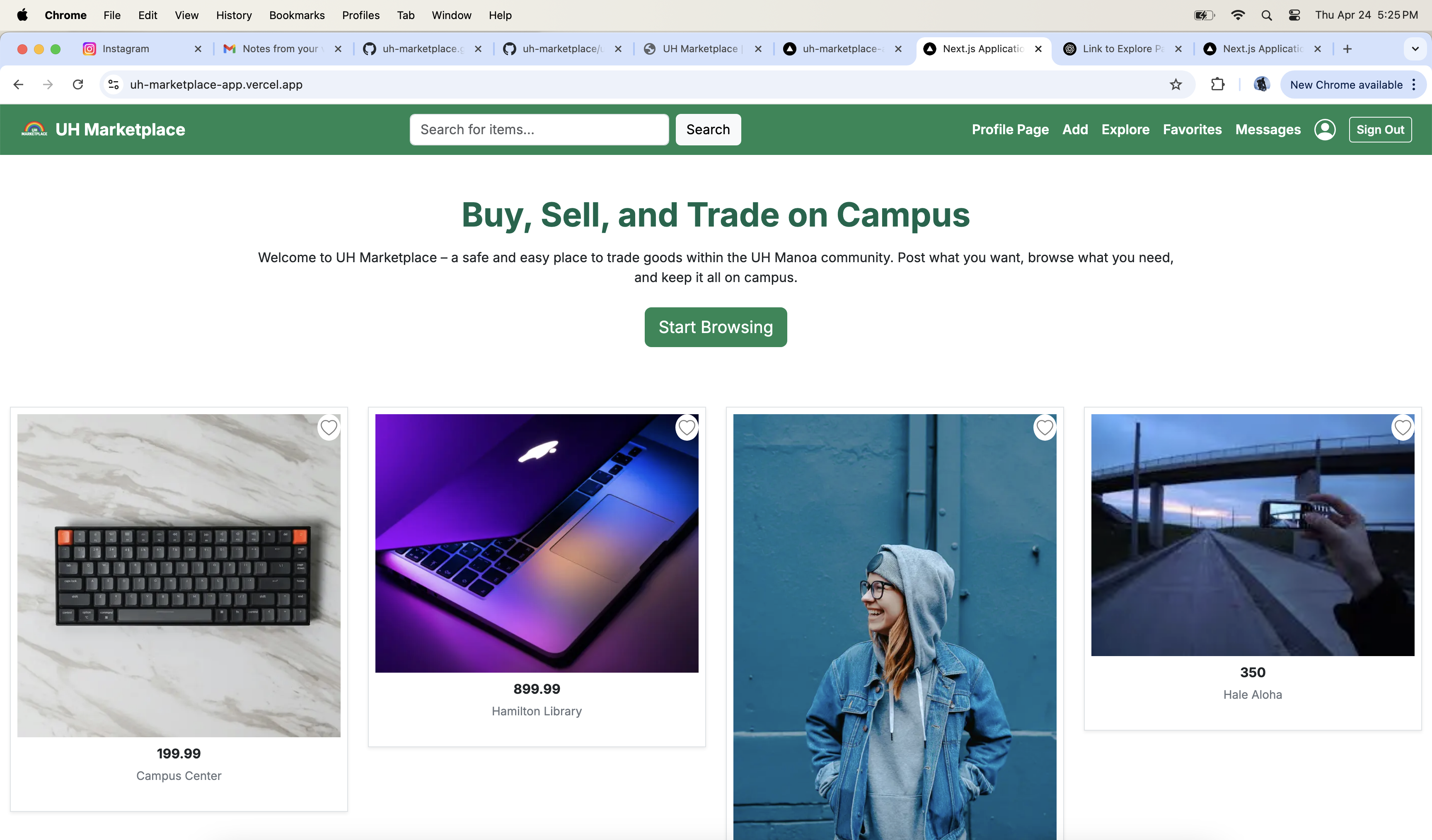 Explore Page